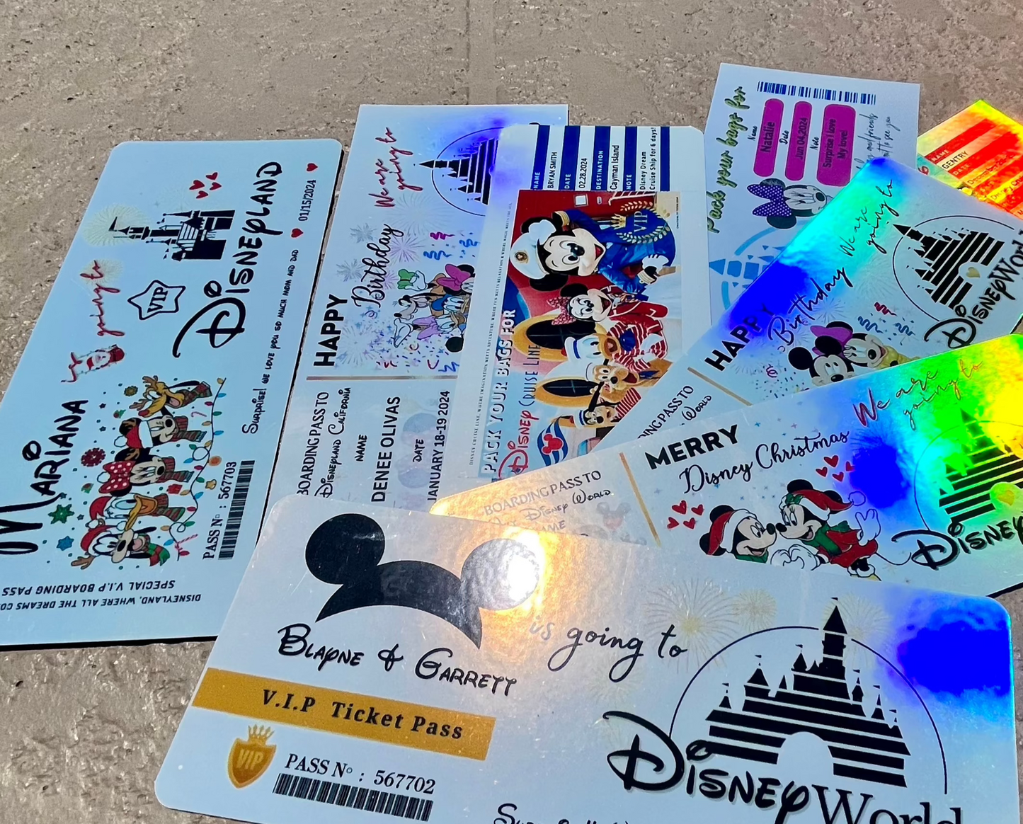 PREMIUM HOLOGRAPHIC SURPRISE TICKETS – FANCY & STUNNING!