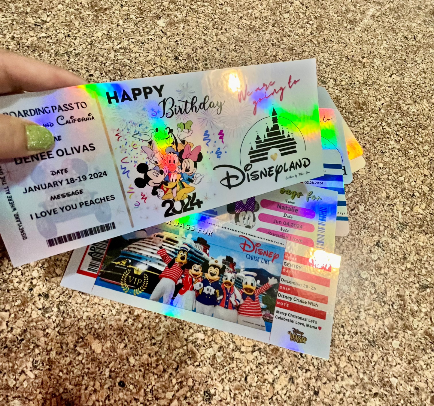 PREMIUM HOLOGRAPHIC SURPRISE TICKETS – FANCY & STUNNING!