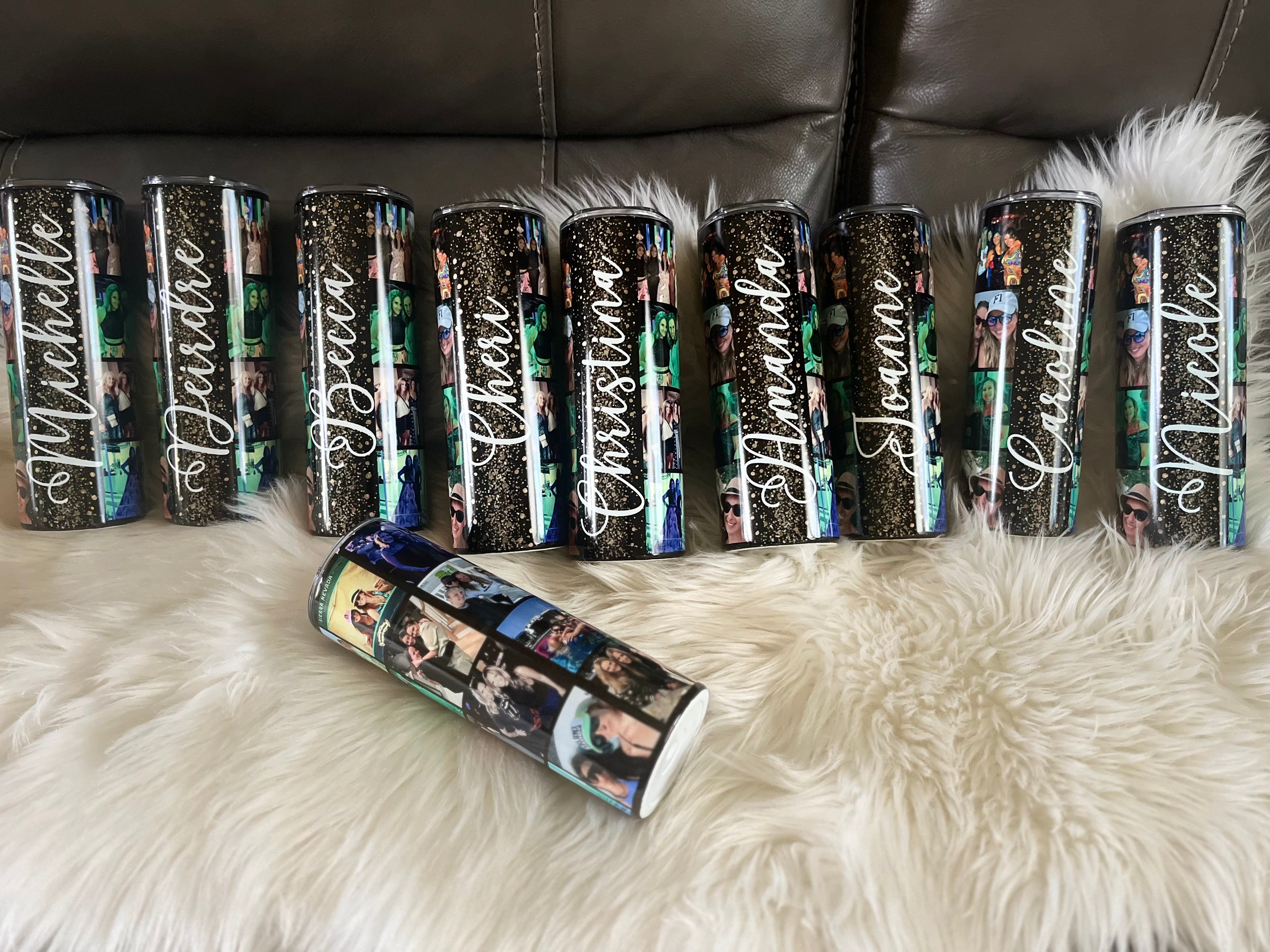 Custom 16-Photo Collage Tumbler - 20oz Personalized