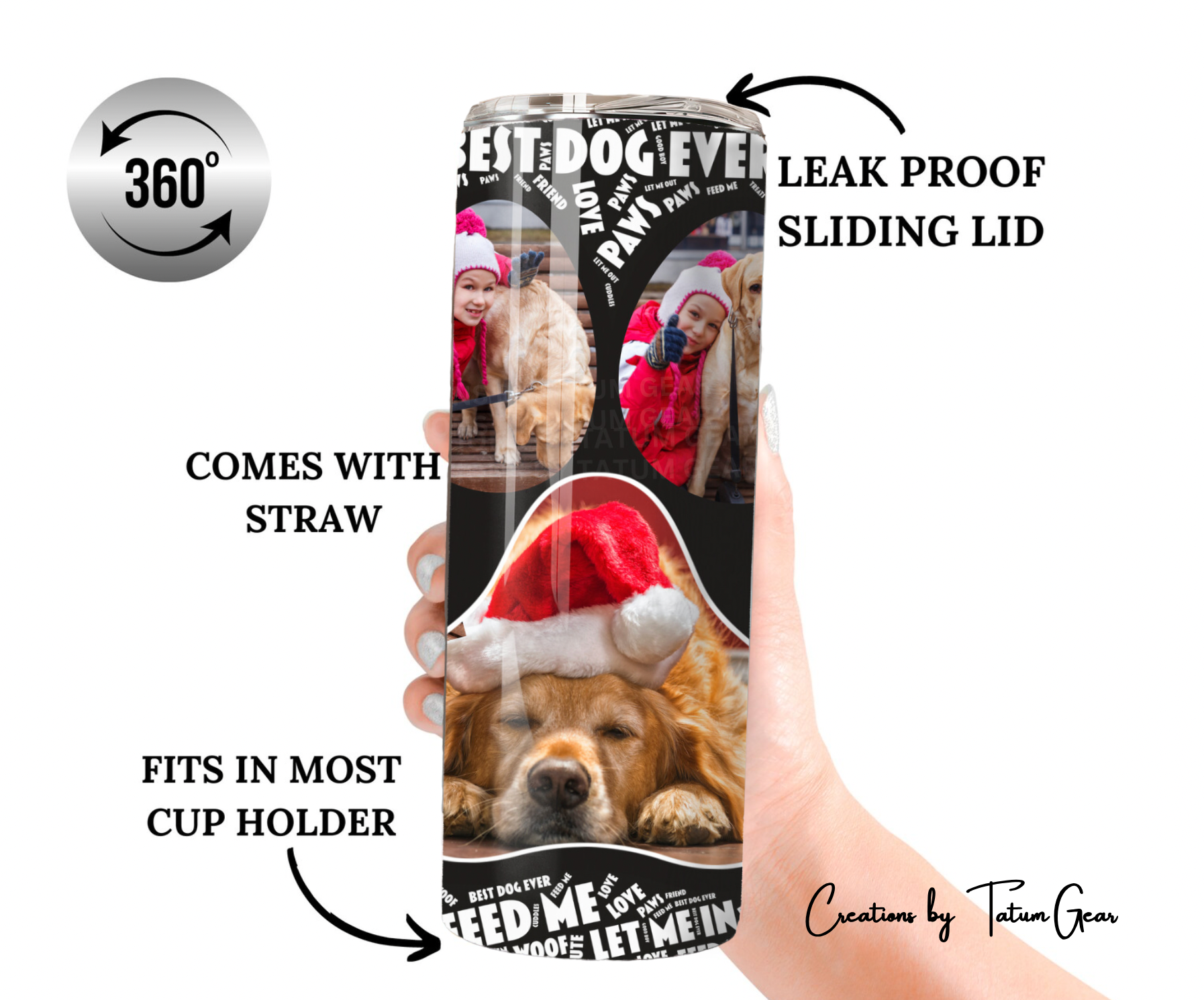 Custom 10-Photo Dad Tumbler - 20oz Father's Day Gift