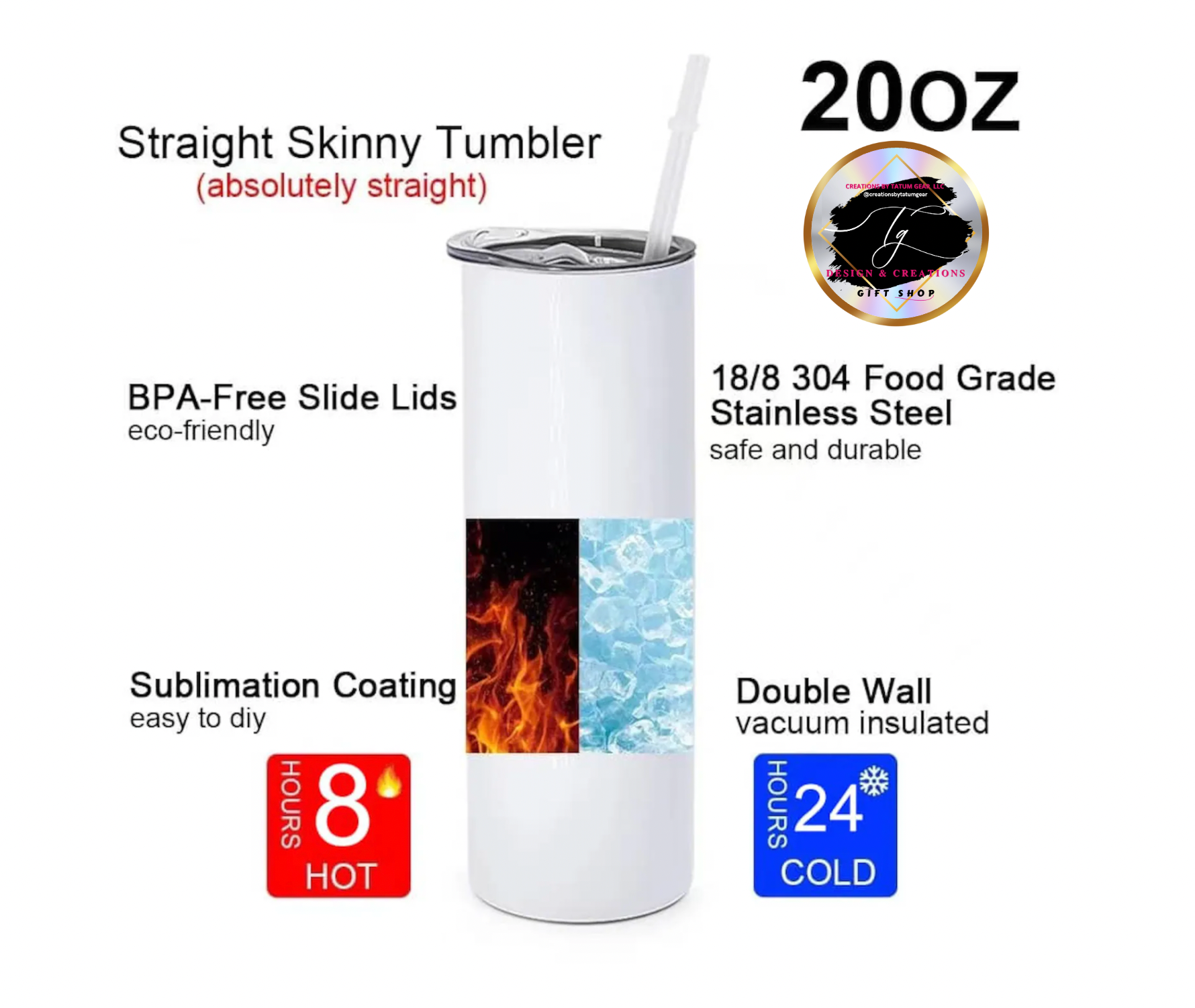 Custom 16-Photo Collage Tumbler - 20oz Personalized