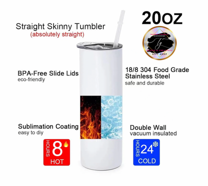 Custom 20-Photo Collage Tumbler - 20oz Personalized Keepsake