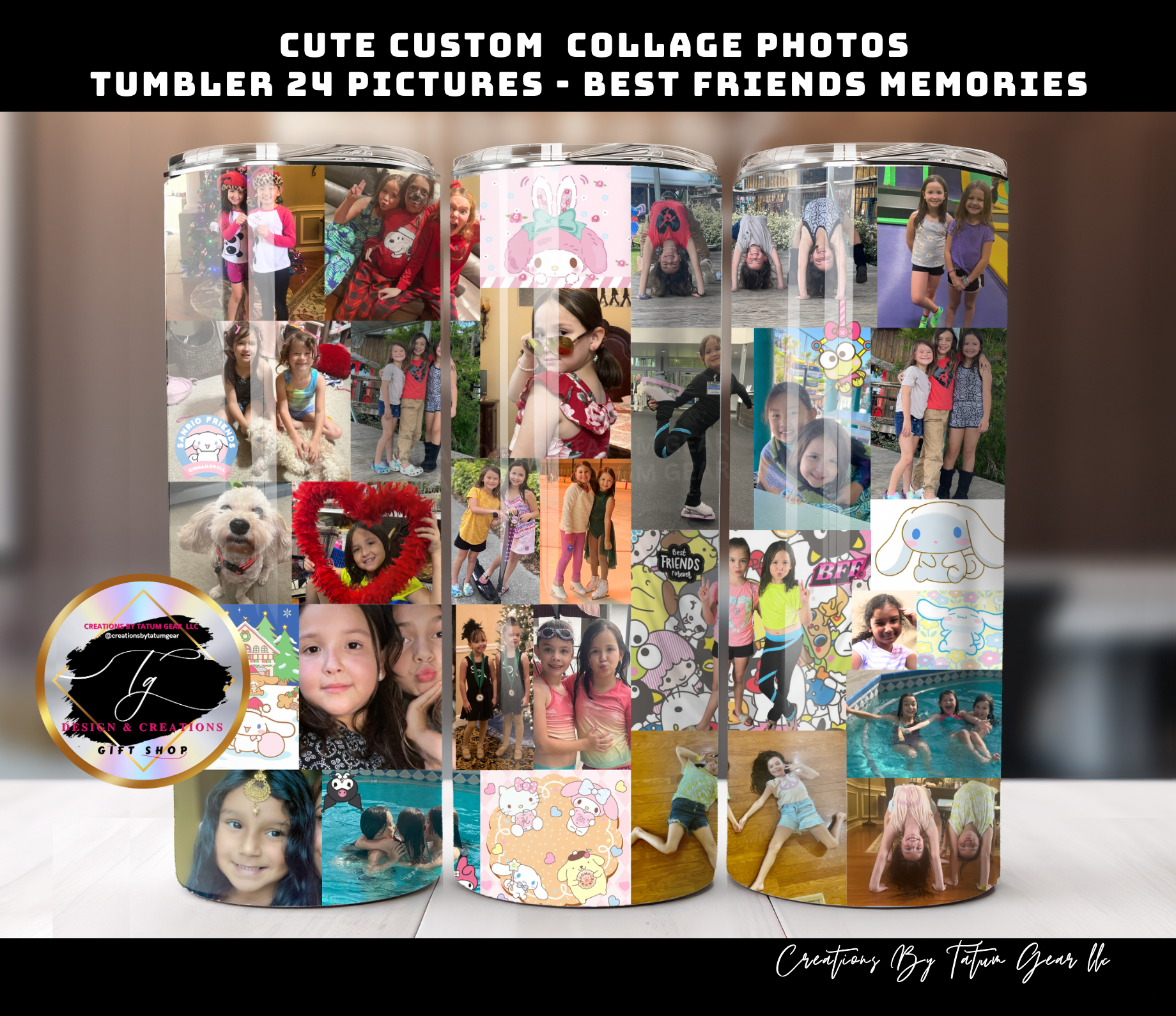 Custom 18-Photo Collage Tumbler - 20oz Personalized Treasure
