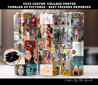Custom 18-Photo Collage Tumbler - 20oz Personalized Treasure