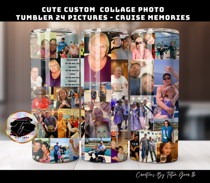 Custom 18-Photo Collage Tumbler - 20oz Personalized Treasure