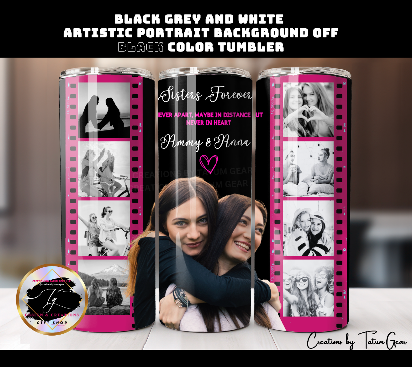 Custom 9-Photo Collage Tumbler - 20oz Personalized Gift