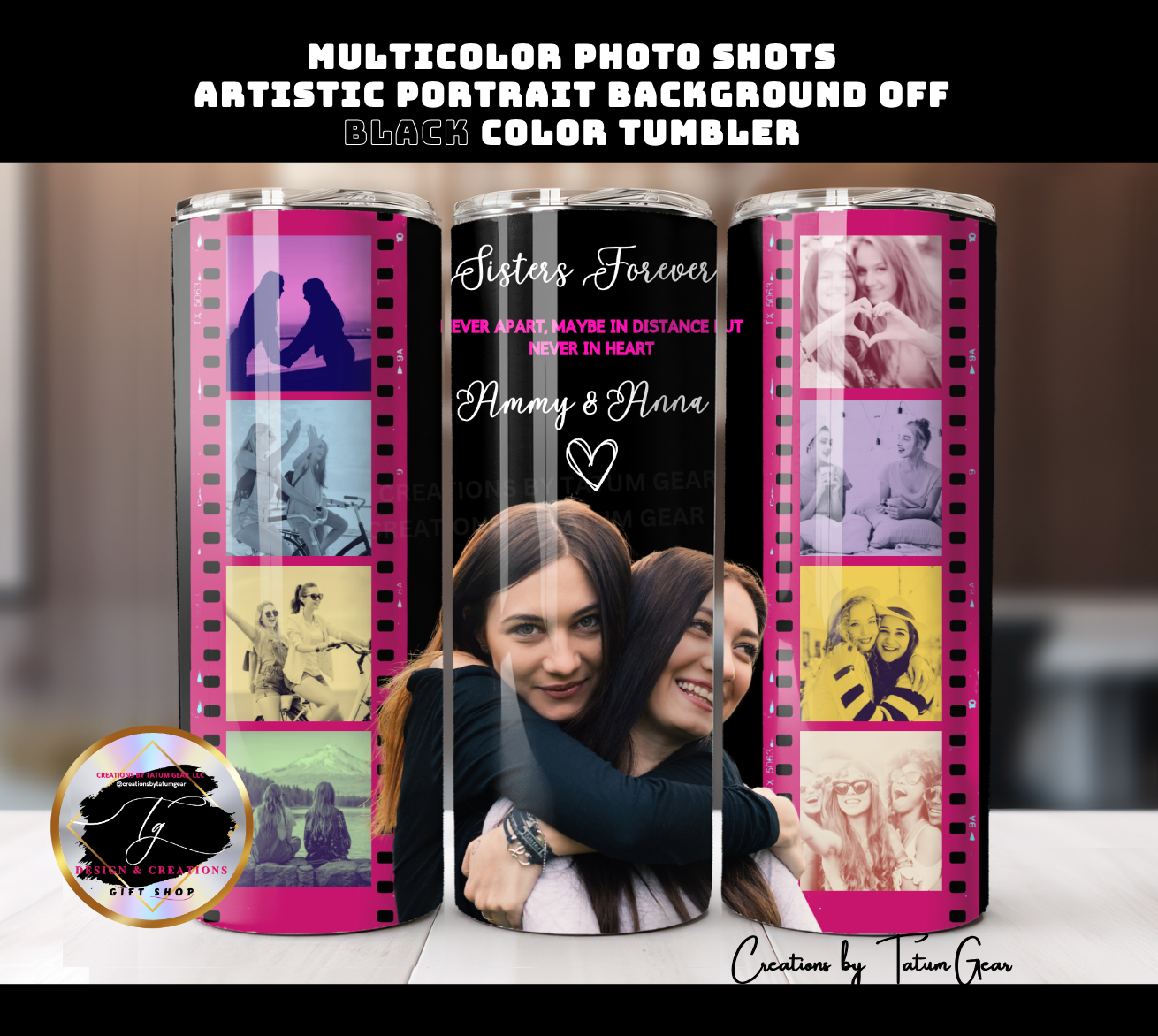 Custom 9-Photo Collage Tumbler - 20oz Personalized Gift
