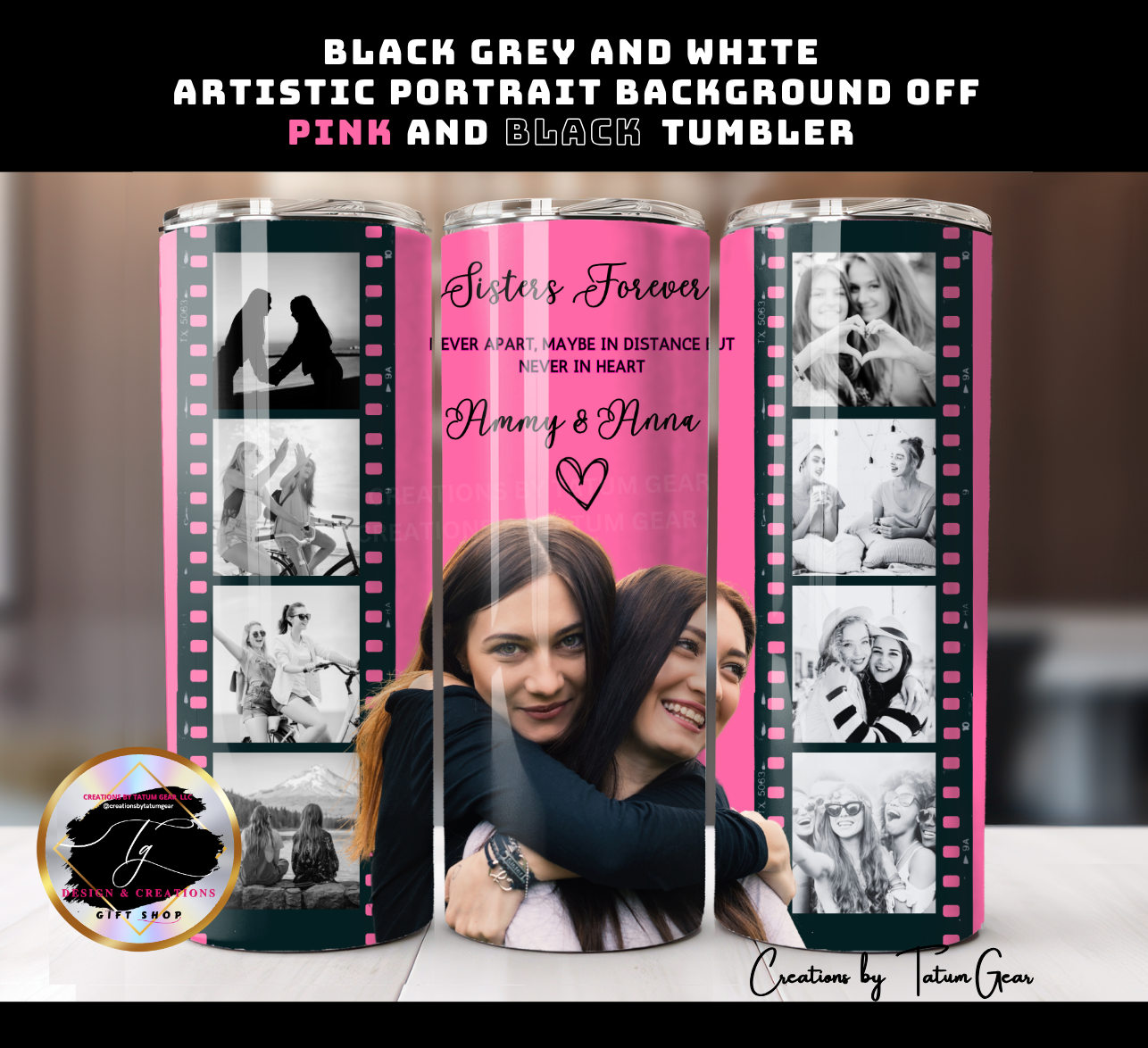 Custom 9-Photo Collage Tumbler - 20oz Personalized Gift