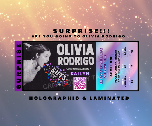 AMAZING STUNNING PHYSICAL SURPRISE TICKETS CONCERTS HOLOGRAPHIC!