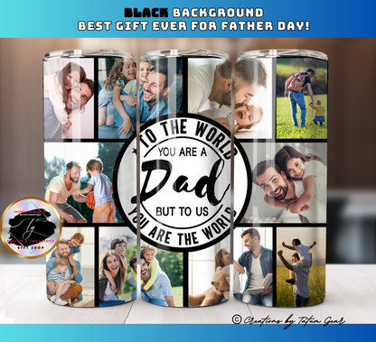 Custom 10-Photo Dad Tumbler - 20oz Father's Day Gift