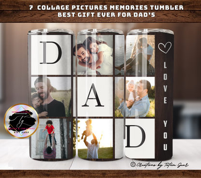Custom 7-Photo 'Love You Dad' Tumbler - 20oz Memory Gift