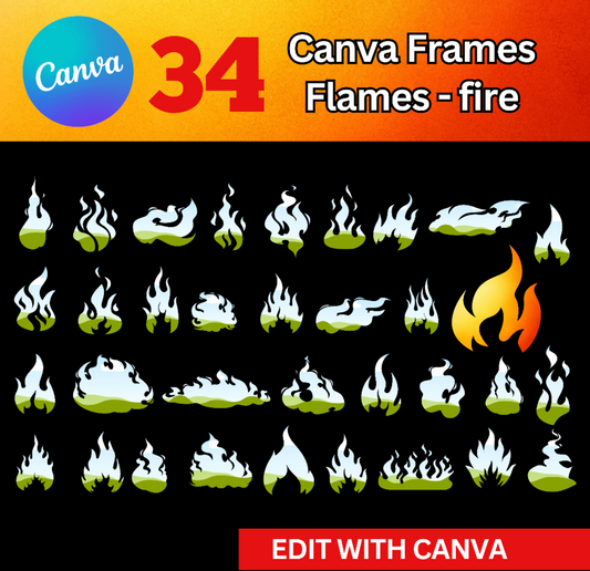 Canva Frames - Flames Fire.