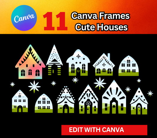 Canva Frames - Cute Christmas Houses