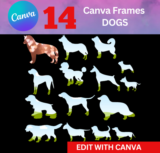 Canva Frames - 14 Dogs.