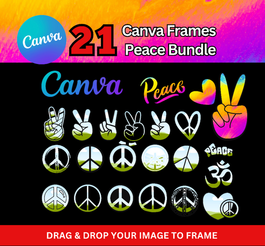 Canva Frames - Cute Peace Bundle