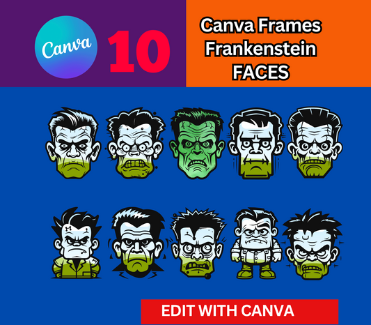 Canva Frames - Frankenstein Faces frames