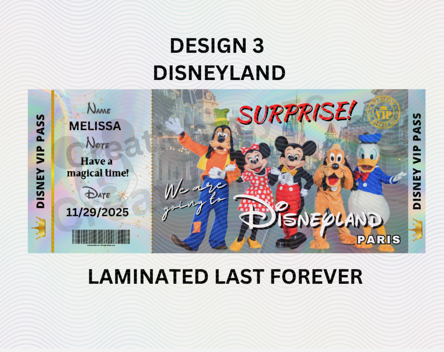 Premium Holographic Surprise Tickets – Magical Disney Reveal!