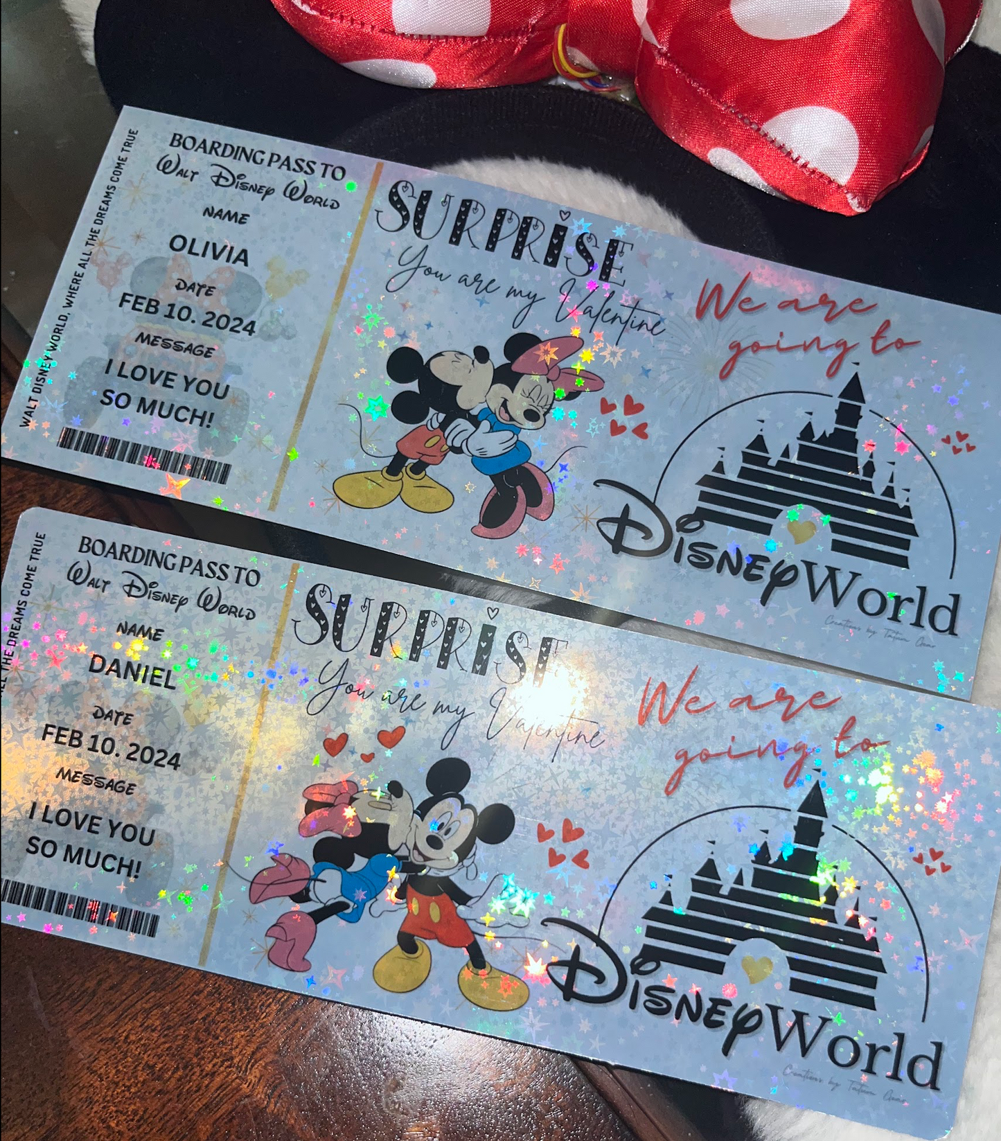 Holographic Surprise Ticket – Valentine’s Gift or Couple Reveal