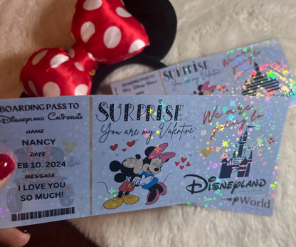 Holographic Surprise Ticket – Valentine’s Gift or Couple Reveal