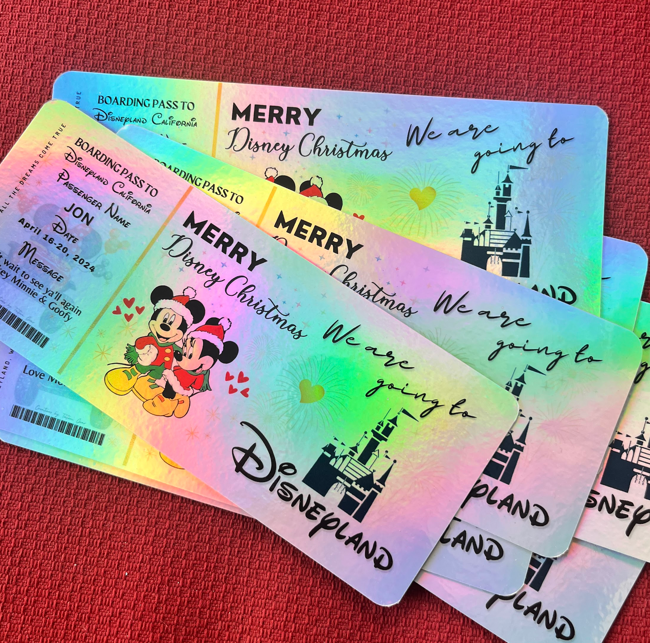 Physical Holographic Disneyworld or Disneyland 🎄 Surprise Ticket Trip Reveal