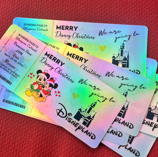 Christmas Surprise Ticket – Personalized Holographic Holiday Reveal