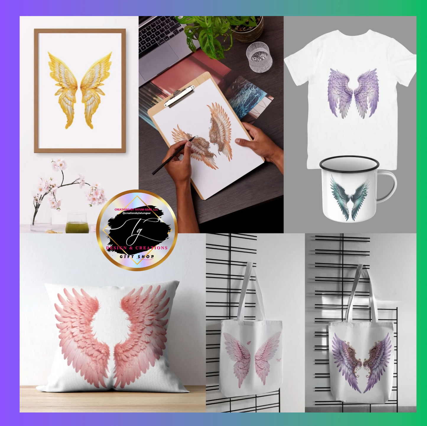 115 Angel Wings Cliparts, Angel Wings PNG, Bundle,  Comercial Use - 300dpi