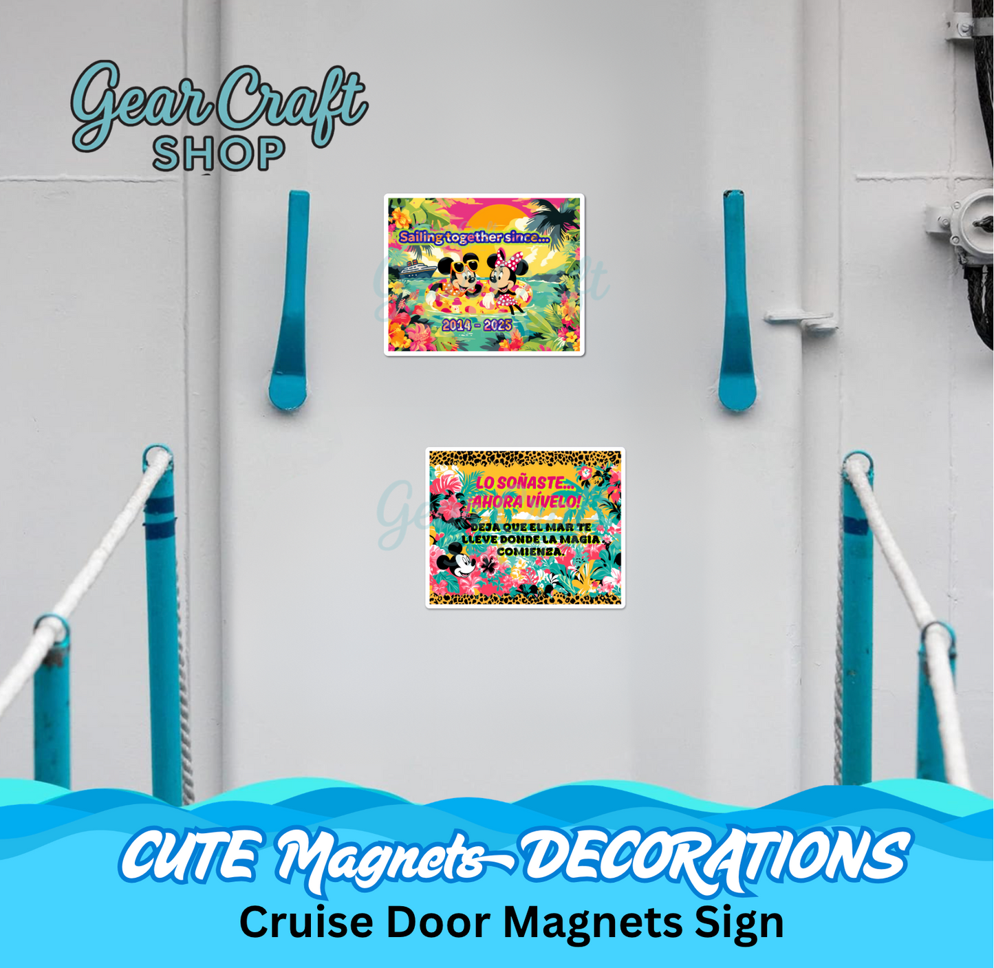 Cruise Memories Magnet – Tropical Custom Design for Fridge, Car, Office or Cruise Door