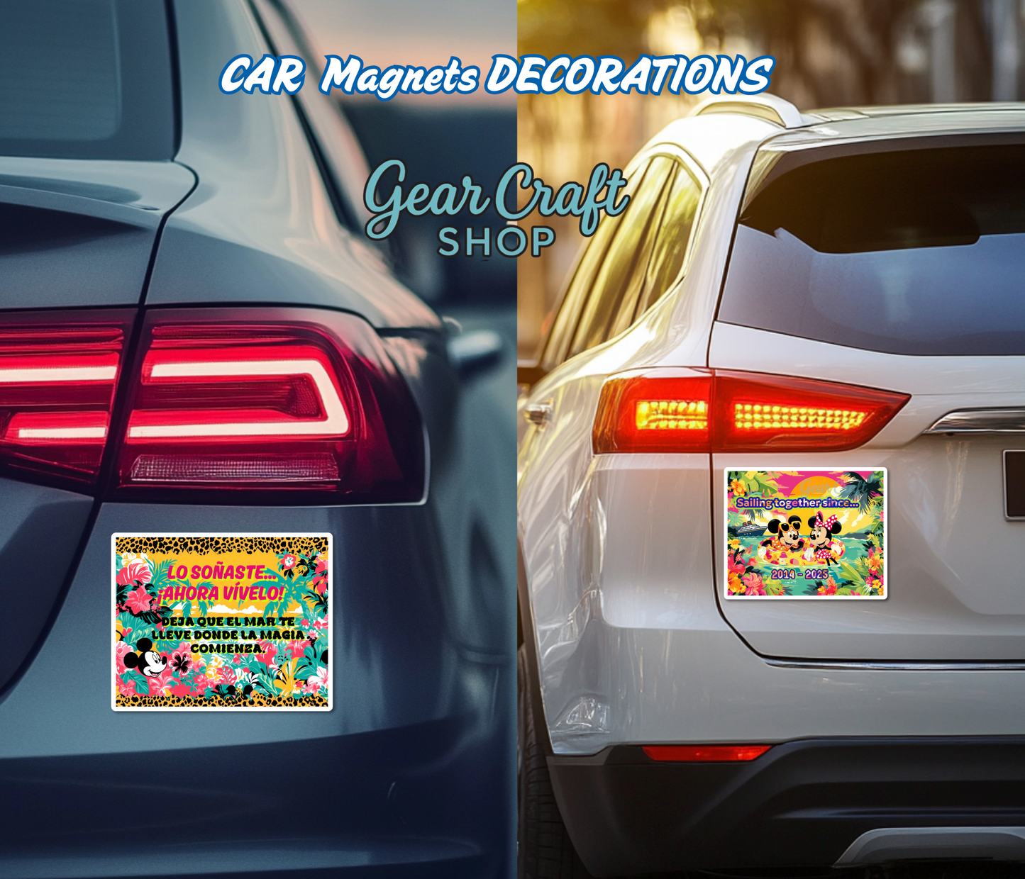 Cruise Memories Magnet – Tropical Custom Design for Fridge, Car, Office or Cruise Door