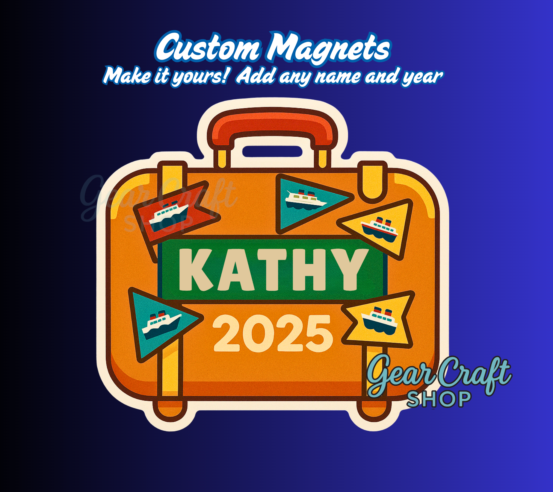 Custom Cruise Suitcase Magnets — by Gear Craft Shop