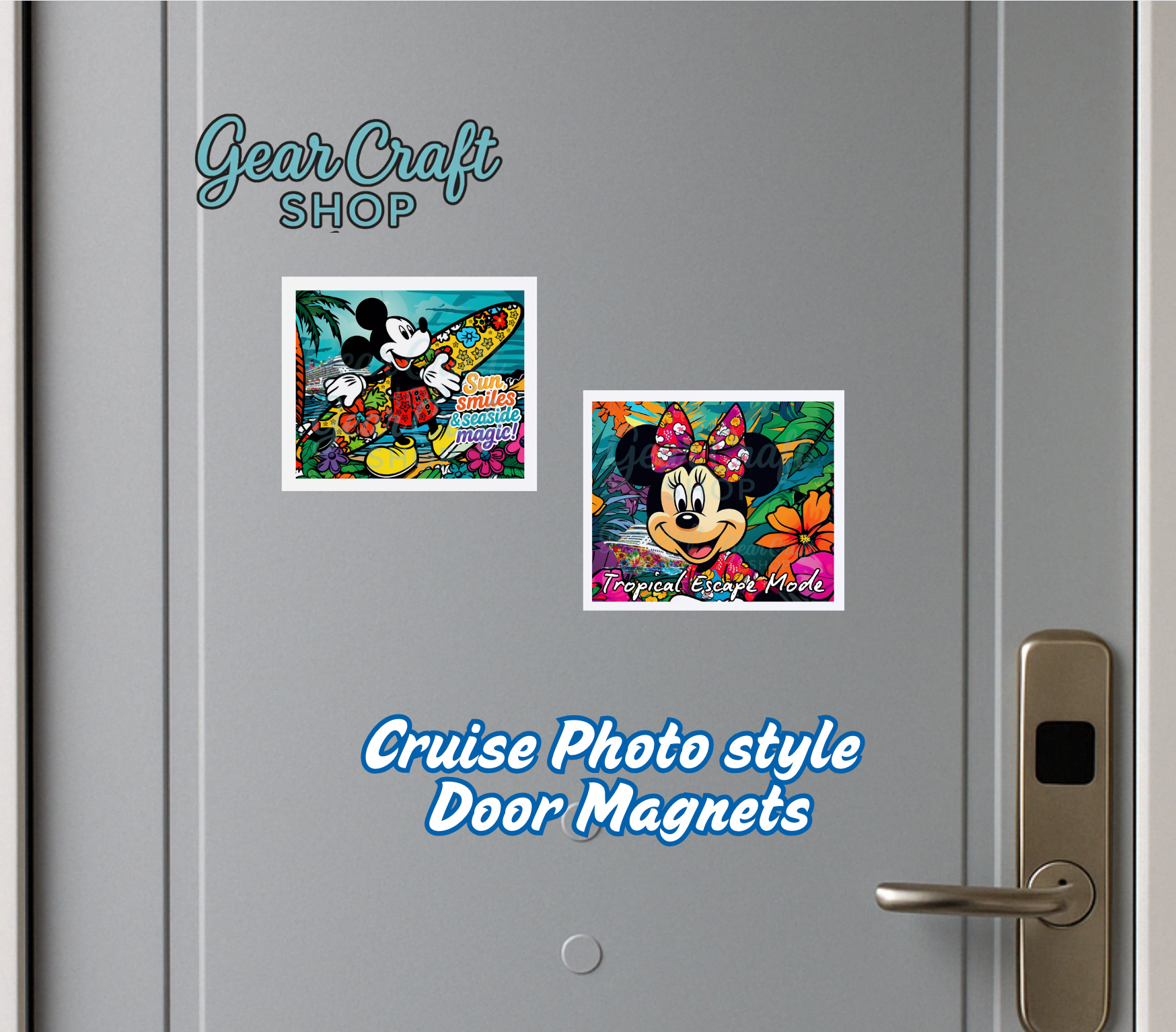 Tropical Cruise Door Magnets  | Fun Disney-Inspired Vacation Designs