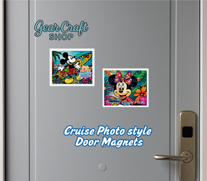 Tropical Cruise Door Magnets – Set of 2 | Fun Disney-Inspired Vacation Designs