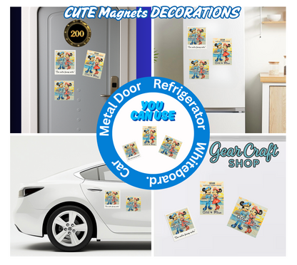 Personalized Disney Cruise Door Magnets – Cute Cruise Keepsake – Set of 1 or 3 – Custom Artwork by Gear Craft Shop