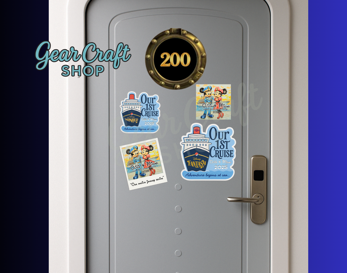 Personalized Cruise Door Magnets – Our First Cruise Keepsake – Magic, Wonder, Fantasy, Dream & More
