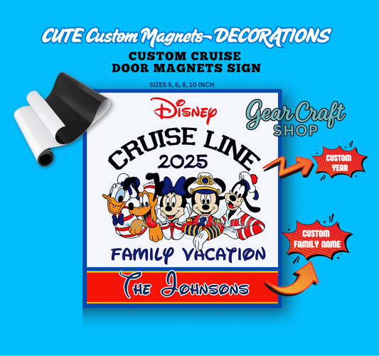 Disney friends Cruise Name Magnet
