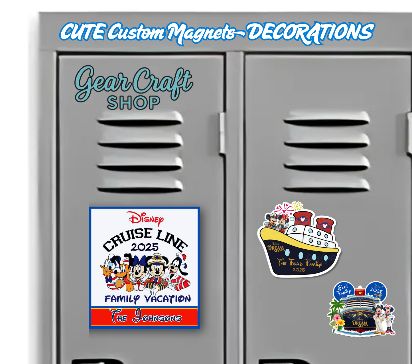 Disney friends Cruise Name Magnet