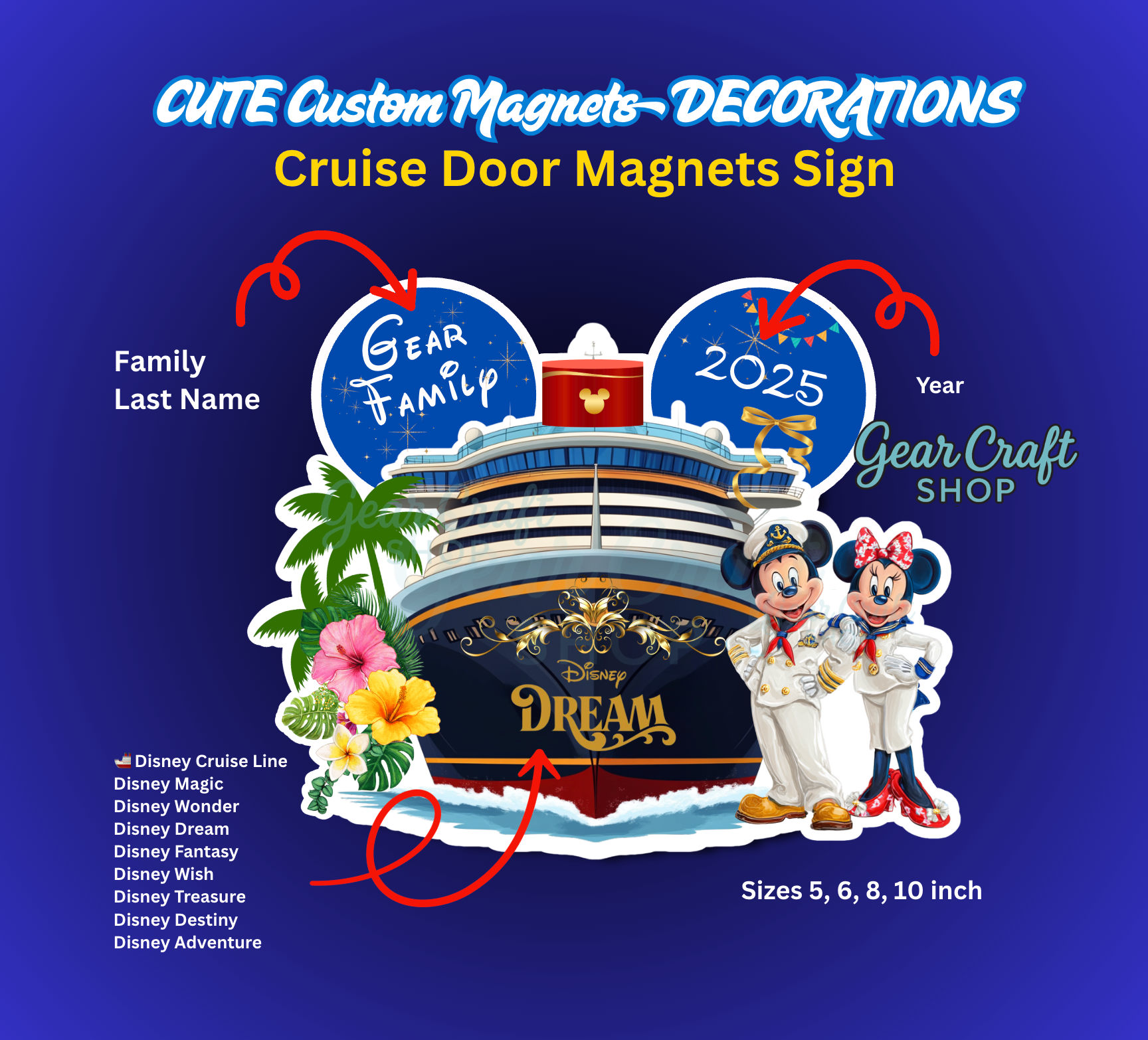 Disney Cruise Door Magnet — by Gear Craft Shop