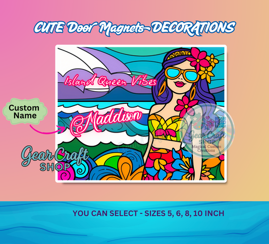 Island queen vibes - Cruise Name Magnet
