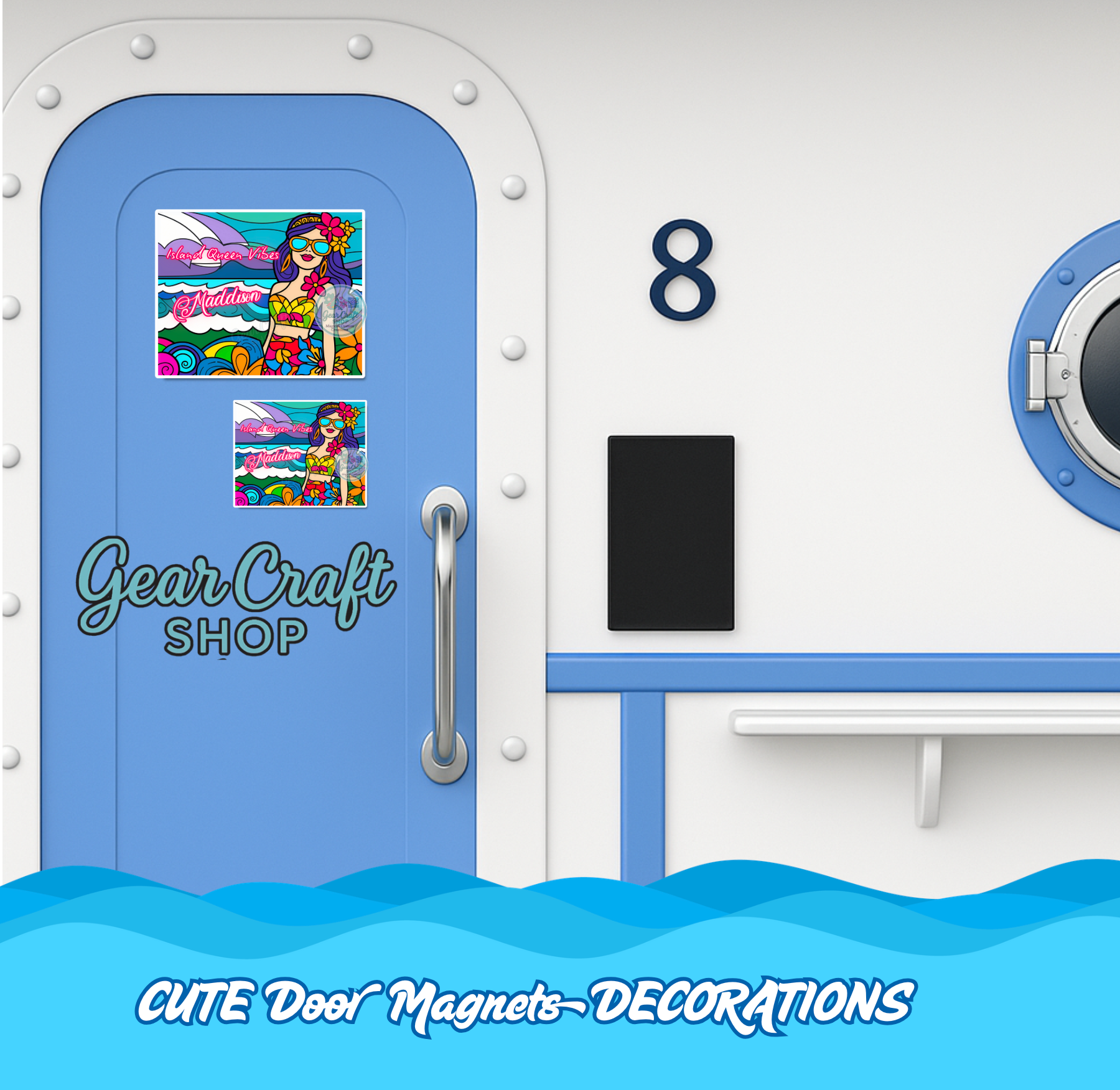 Island queen vibes - Cruise Name Magnet
