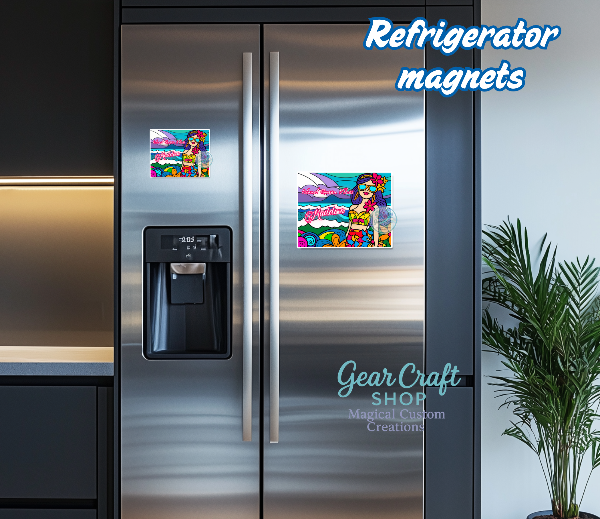 Island queen vibes - Cruise Name Magnet