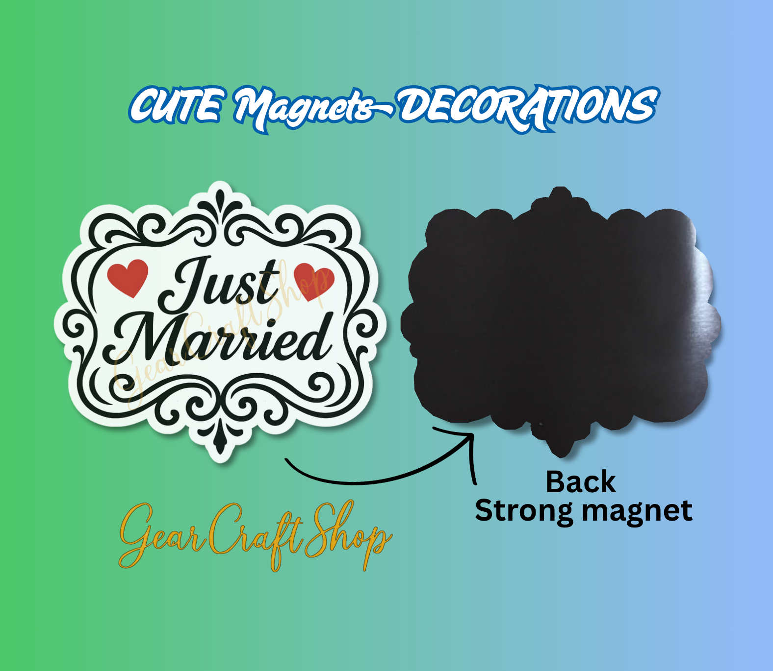 Just Married Cruise Magnet Set – Personalized Wedding Keepsake