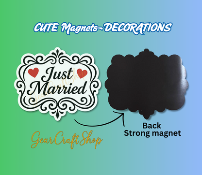 Just Married Cruise Magnet Set – Personalized Wedding Keepsake