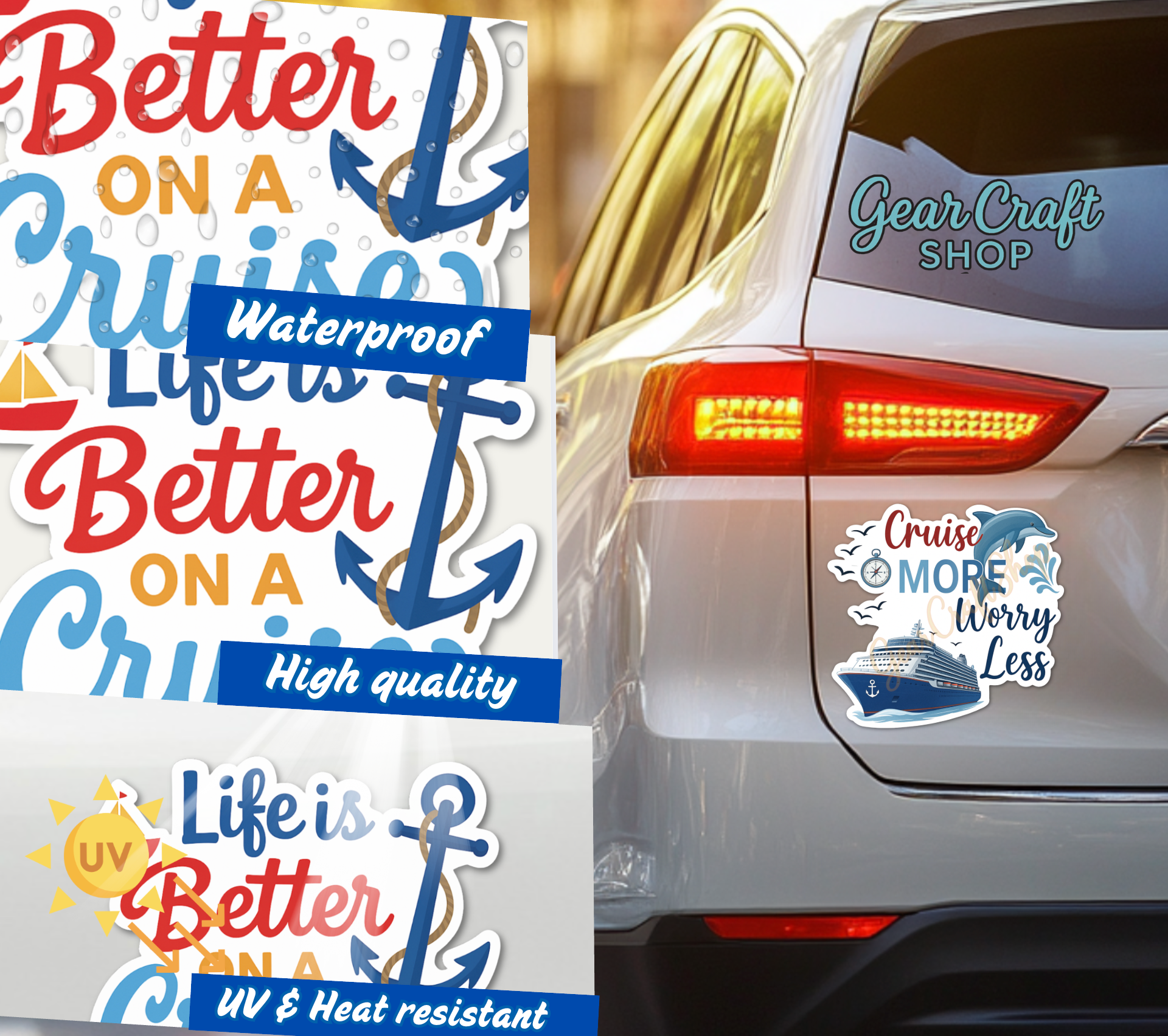 ⚓ Funny Cruise Memories Magnets – Set of 4 - style 034