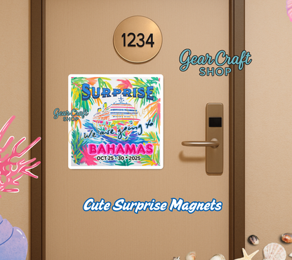 Custom Cruise Surprise Magnet – Personalized Destination & Date Gift