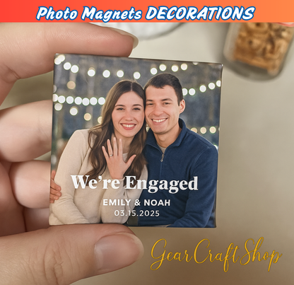 2-Inch Square Custom Photo Magnets – Personalized Fridge Magnets for Gifts, Keepsakes &amp; Special Moments