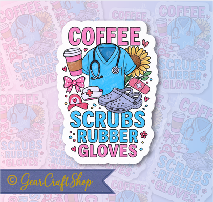 Coffee Nurse Sticker –  Medical Essentials – Exclusive GearCraftShop Design