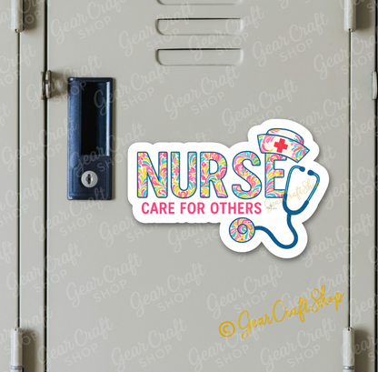 Nurse Care for Others – Floral Style Sticker