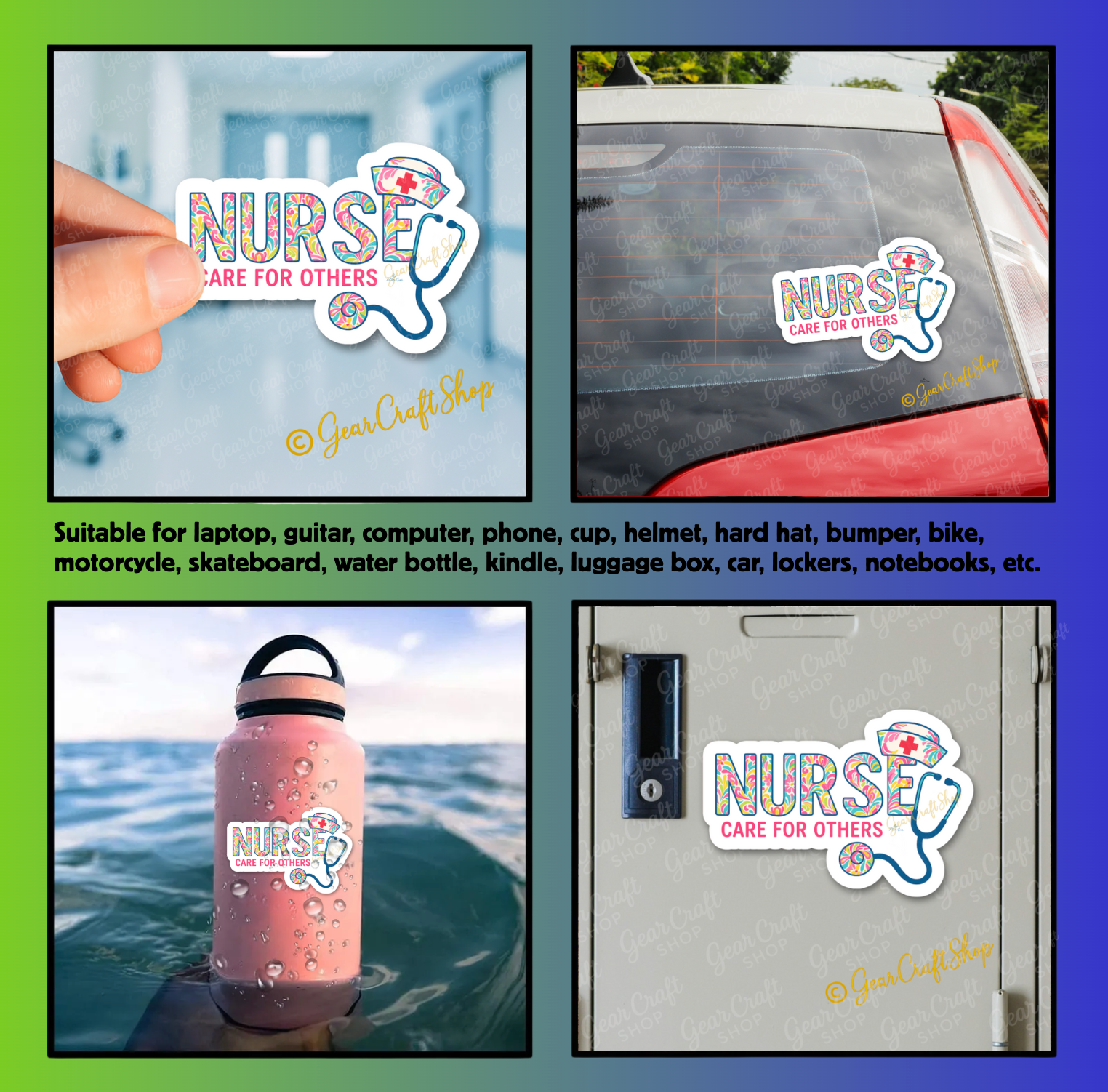 Nurse Care for Others – Floral Style Sticker