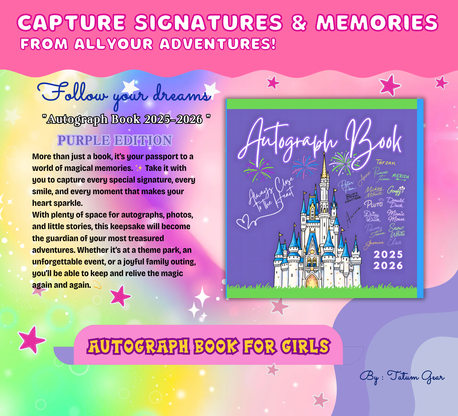 Autograph Castle Adventure Book 2025–2026 – Purple Edition