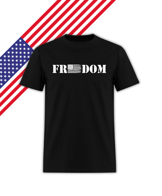 White Freedom frag Patriotic T-Shirt
