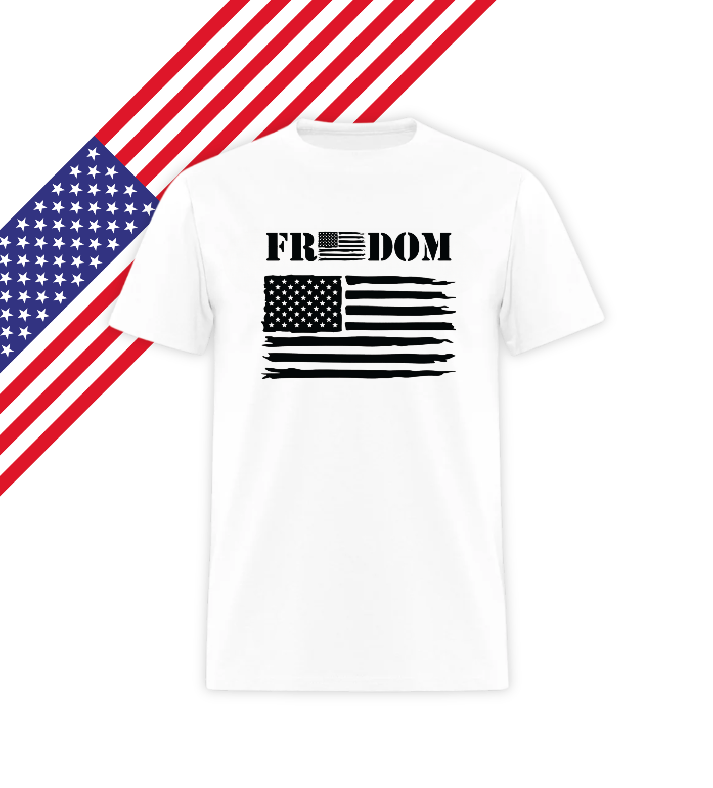 Black Freedom American frag - Patriotic T-Shirt